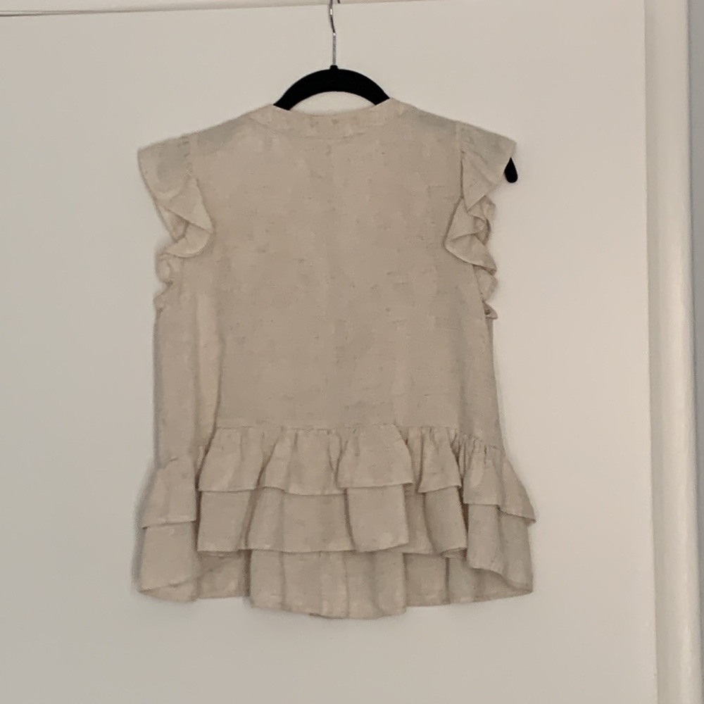 Jessy B Linen Flutter Top - image 5